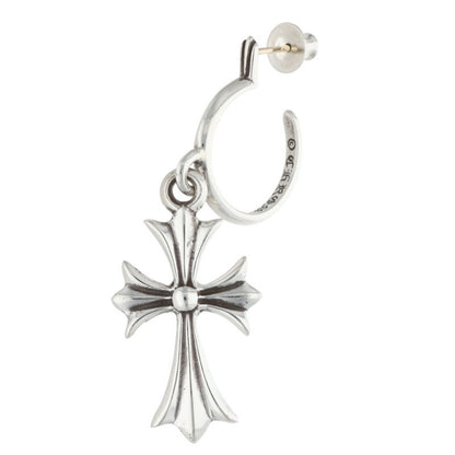 Chrome Hearts Tiny CH Cross Hoop Silver Size ONE SIZE
