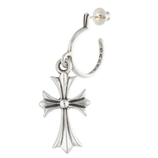 Chrome Hearts Tiny CH Cross Hoop Silver Size ONE SIZE