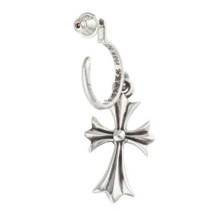 Chrome Hearts Tiny CH Cross Hoop Silver Size ONE SIZE
