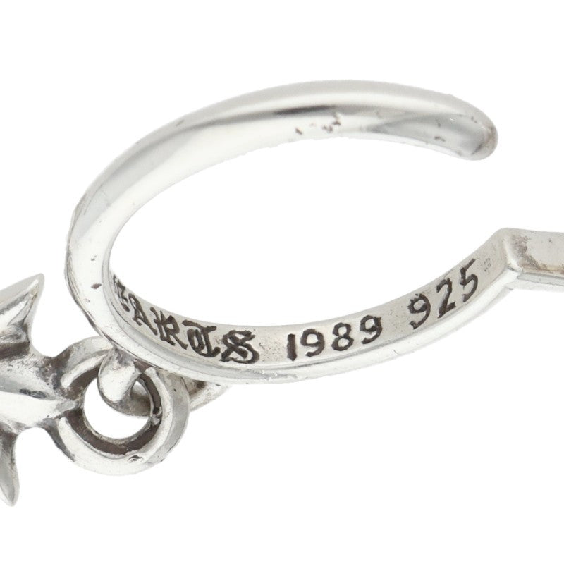Chrome Hearts Tiny CH Cross Hoop Silver Size ONE SIZE