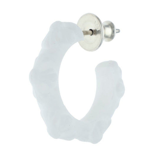 Chrome Hearts Criss-cross band hoops White x Silver (Silver 0.69g)
