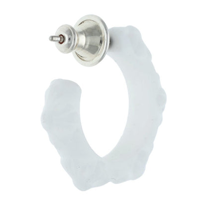 Chrome Hearts Criss-cross band hoops White x Silver (Silver 0.69g)