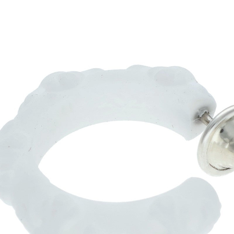 Chrome Hearts Criss-cross band hoops White x Silver (Silver 0.69g)