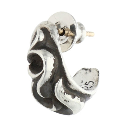 Chrome Hearts Curved Teardrop Earring Silver (Silver 2.87g)