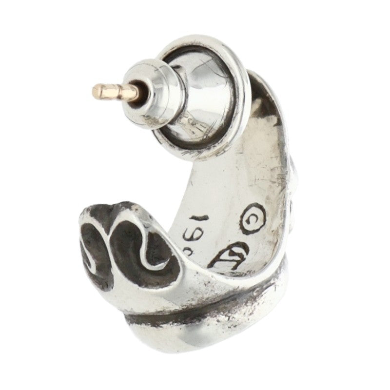 Chrome Hearts Curved Teardrop Earring Silver (Silver 2.87g)