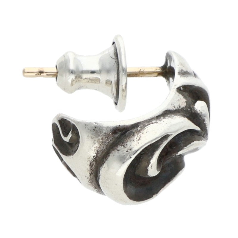 Chrome Hearts Curved Teardrop Earring Silver (Silver 2.87g)