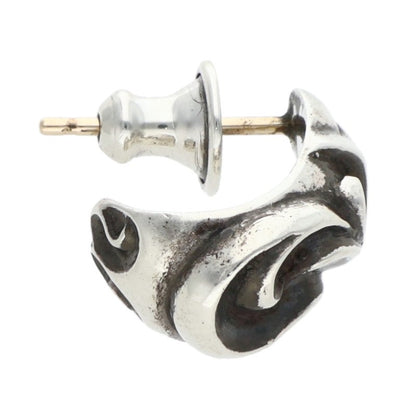 Chrome Hearts Curved Teardrop Earring Silver (Silver 2.87g)