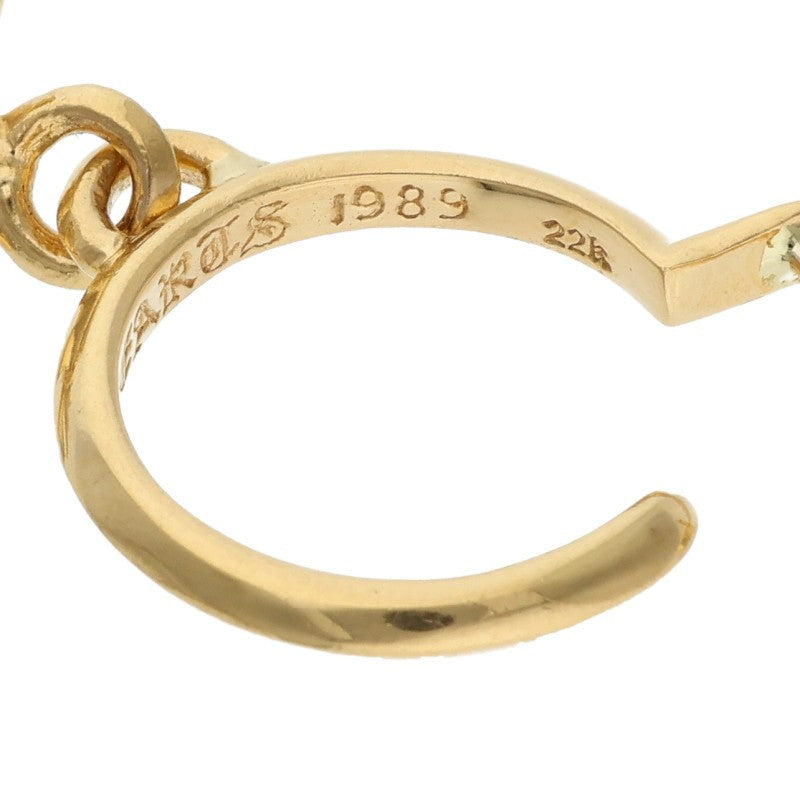 Chrome Hearts 22K Yellow Gold Tiny CH Cross Size ONE SIZE