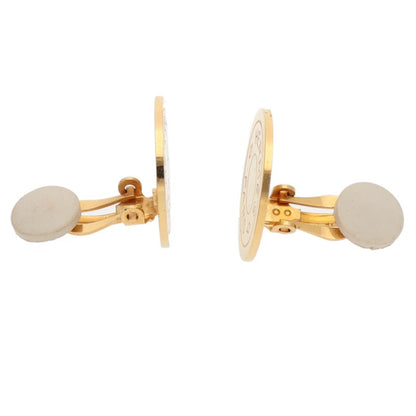 HERMES Sellier Round Gold Earrings Size ONE SIZE