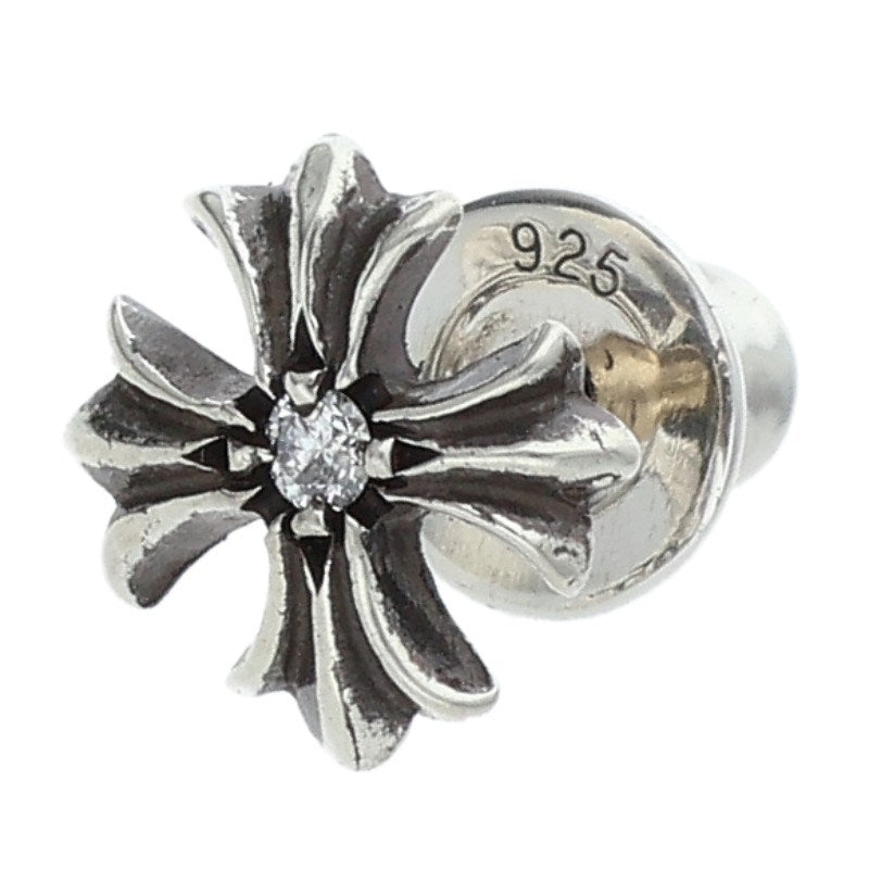 Chrome Hearts Silver CH Plus Stud 1 Diamond Size ONE SIZE
