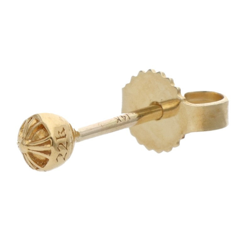 Chrome Hearts 22K Mini Cross Ball Stud Single Size Yellow
