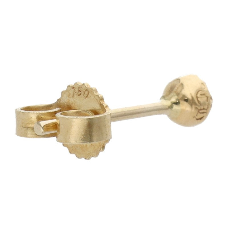 Chrome Hearts 22K Mini Cross Ball Stud Single Size Yellow