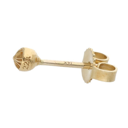 Chrome Hearts 22K Mini Cross Ball Stud Single Size Yellow