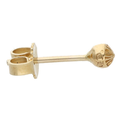 Chrome Hearts 22K Mini Cross Ball Stud Single Size Yellow