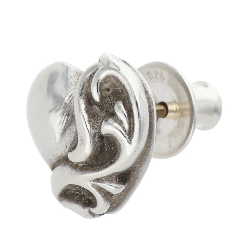 Chrome Hearts Heart Stud Single Earring Silver Size ONE SIZE