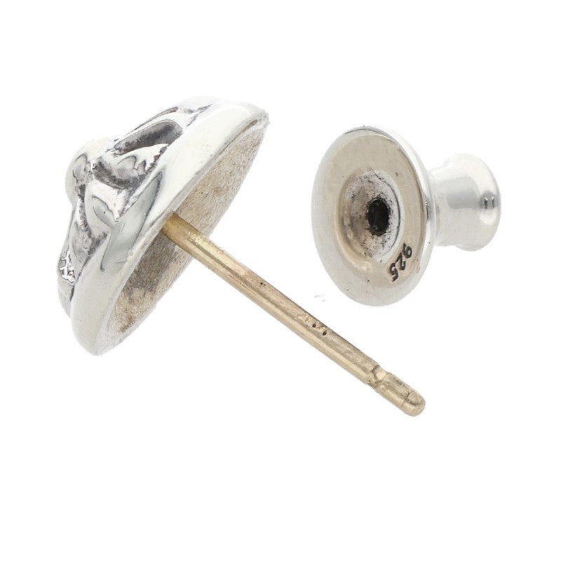 Chrome Hearts Cross Ball Stud Silver Earring Size ONE SIZE