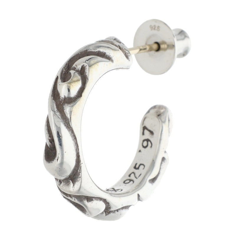 Chrome Hearts HOOP SCROOL 1 Silver Earring Size ONE SIZE
