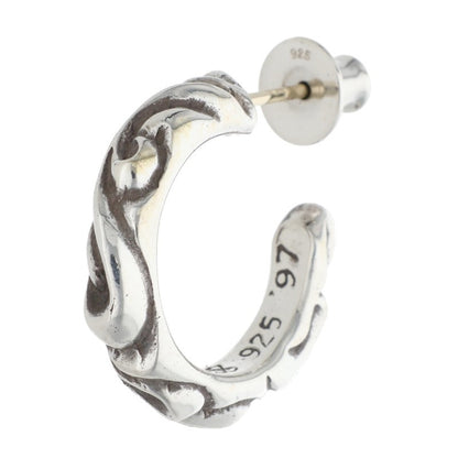 Chrome Hearts HOOP SCROOL 1 Silver Earring Size ONE SIZE