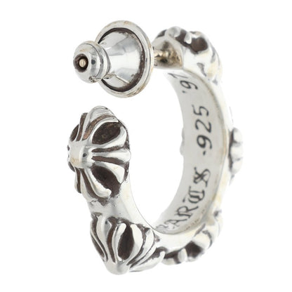 Chrome Hearts HOOP CROSS SML Silver Earring Size ONE SIZE