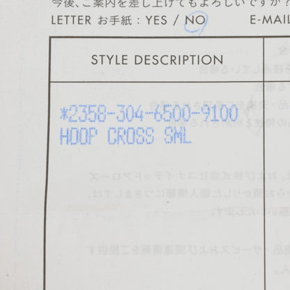 Chrome Hearts HOOP CROSS SML Silver Earring Size ONE SIZE