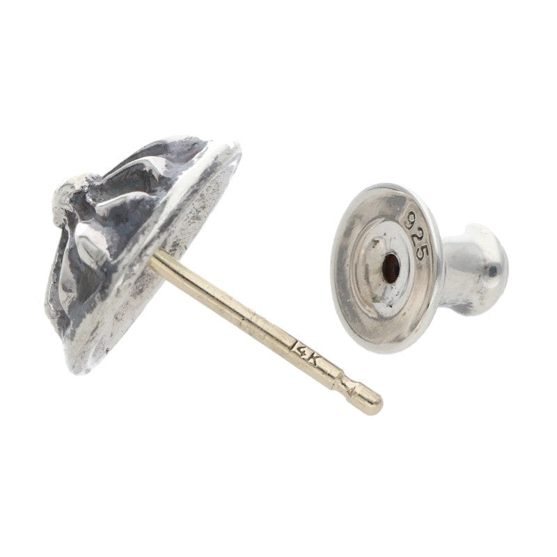 Chrome Hearts STUD CRSBLL Silver Earring Size ONE SIZE