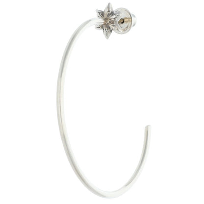 Chrome Hearts HOOP W CUT STAR Silver Earring Size ONE SIZE