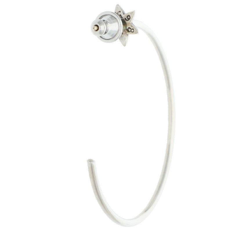 Chrome Hearts HOOP W CUT STAR Silver Earring Size ONE SIZE