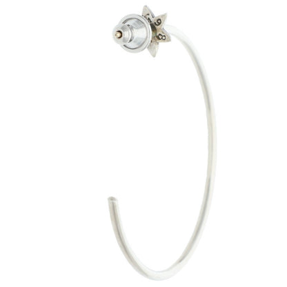 Chrome Hearts HOOP W CUT STAR Silver Earring Size ONE SIZE