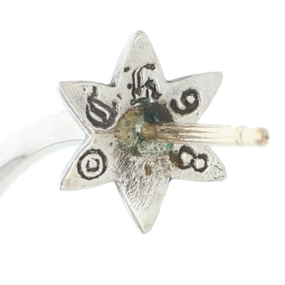 Chrome Hearts HOOP W CUT STAR Silver Earring Size ONE SIZE