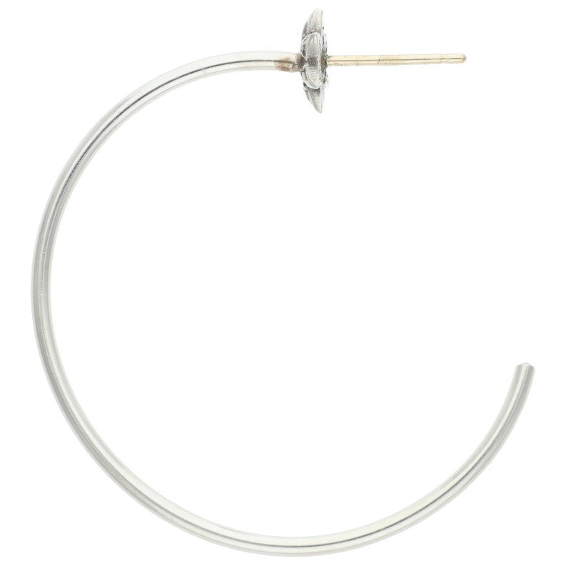 Chrome Hearts HOOP W CUT STAR Silver Earring Size ONE SIZE