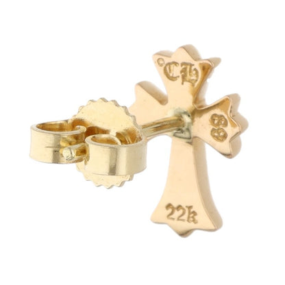 Chrome Hearts 22K CH CRSS 2 FAT Gold Earring Size ONE SIZE