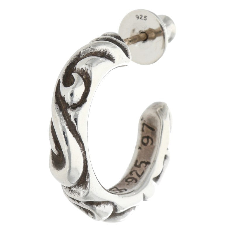 Chrome Hearts HOOP SCROOL 1 Silver Earring Size ONE SIZE