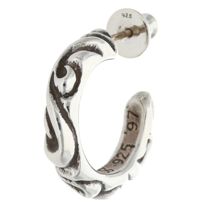 Chrome Hearts HOOP SCROOL 1 Silver Earring Size ONE SIZE
