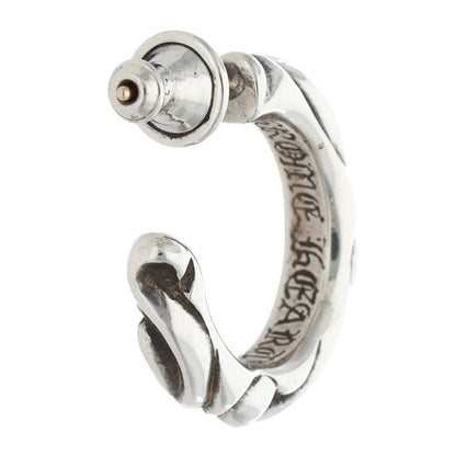 Chrome Hearts HOOP SCROOL 1 Silver Earring Size ONE SIZE