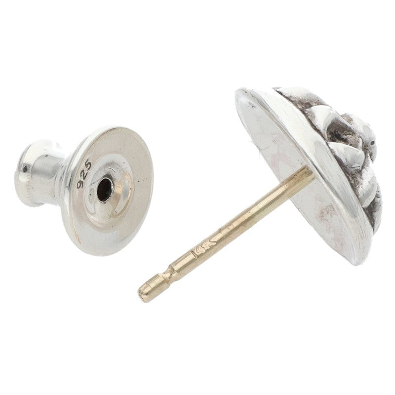Chrome Hearts STUD CRSBLL Silver Earring Size ONE SIZE
