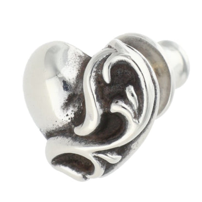 Chrome Hearts STUD HEART Silver Earring Size ONE SIZE