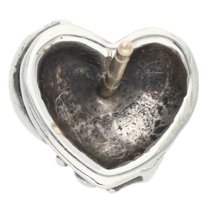 Chrome Hearts STUD HEART Silver Earring Size ONE SIZE