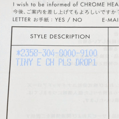 Chrome Hearts TNY E CH PLS 1 Drop Silver Size ONE SIZE