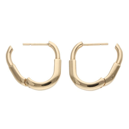 TIFFANY&Co. Lock K18YG Small Diamond Earrings Size ONE SIZE