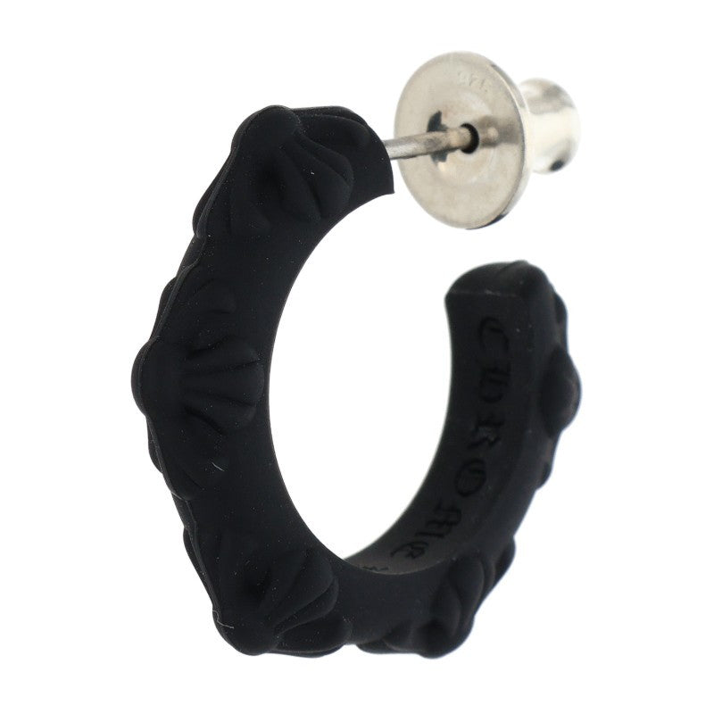 Chrome Hearts Cross Band Hoop Black (Silver 0.7g)