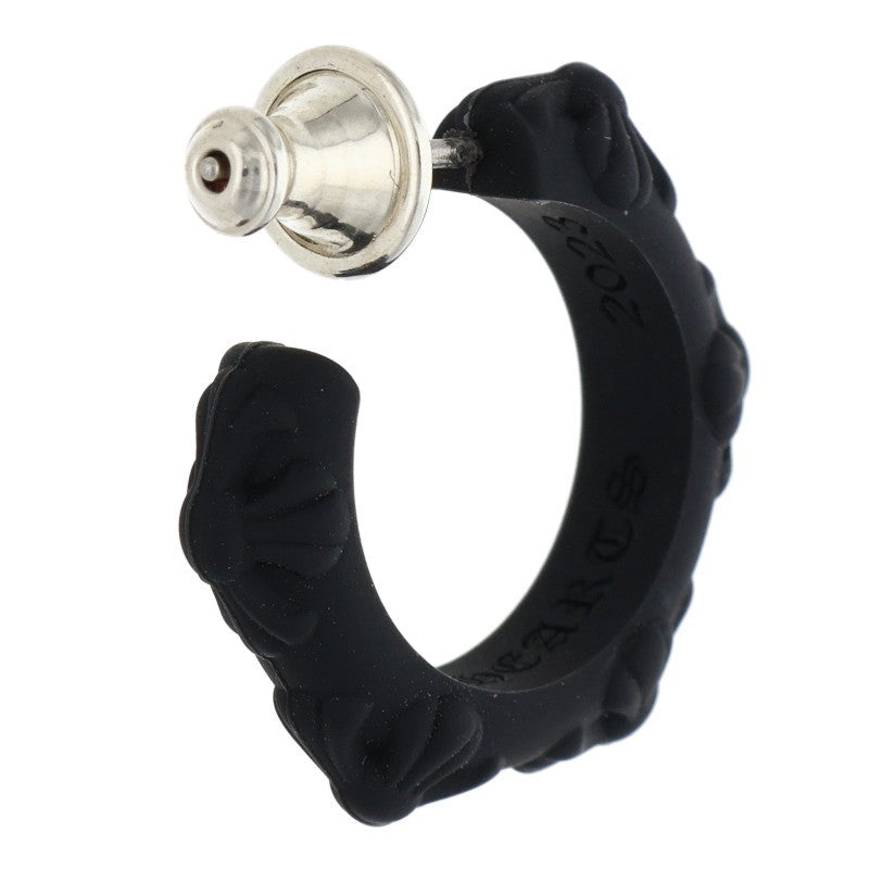 Chrome Hearts Cross Band Hoop Black (Silver 0.7g)