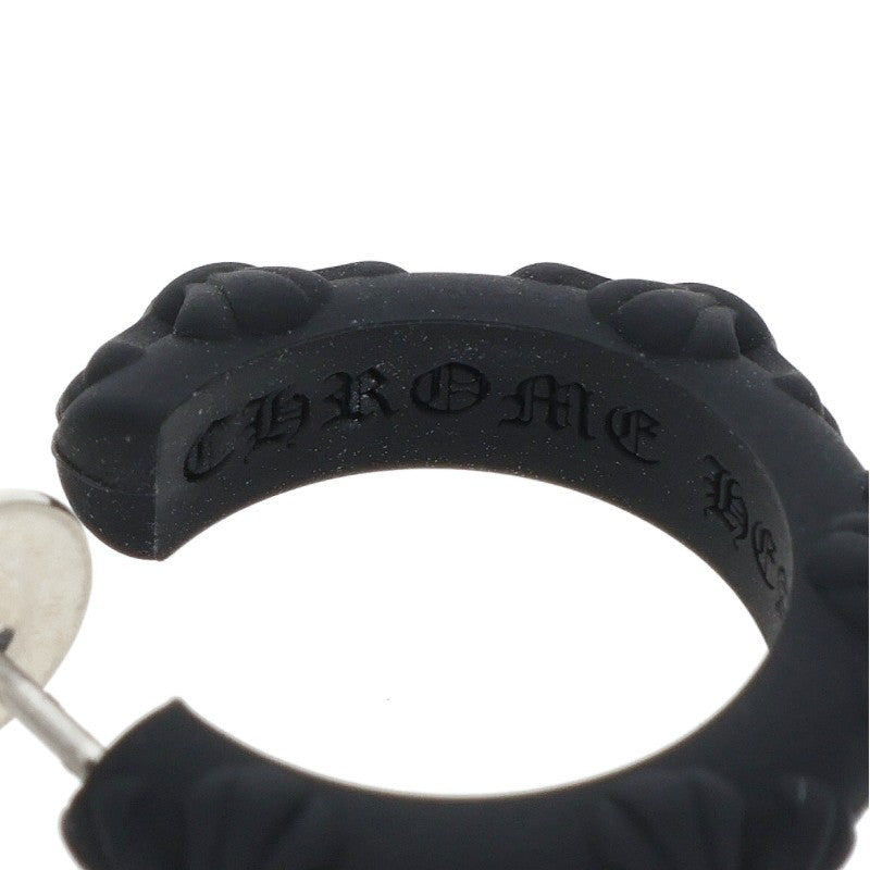 Chrome Hearts Cross Band Hoop Black (Silver 0.7g)