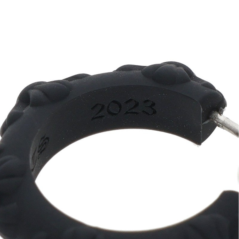 Chrome Hearts Cross Band Hoop Black (Silver 0.7g)