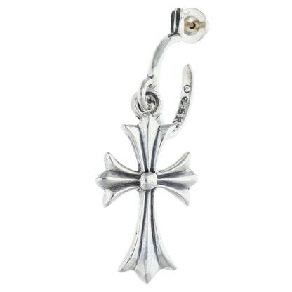 Chrome Hearts Tiny CH Cross Hoop Silver Size ONE SIZE