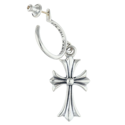 Chrome Hearts Tiny CH Cross Hoop Silver Size ONE SIZE