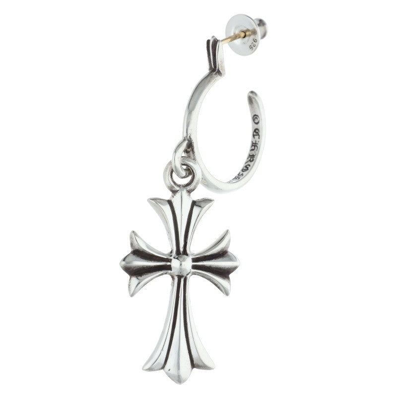 Chrome Hearts Tiny CH Cross Hoop Silver Size ONE SIZE