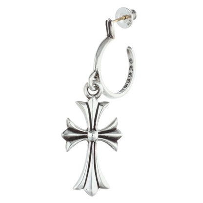 Chrome Hearts Tiny CH Cross Hoop Silver Size ONE SIZE