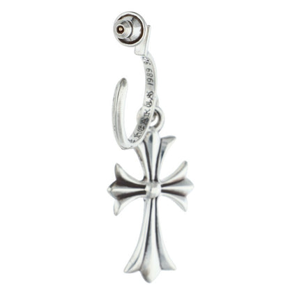Chrome Hearts Tiny CH Cross Hoop Silver Size ONE SIZE