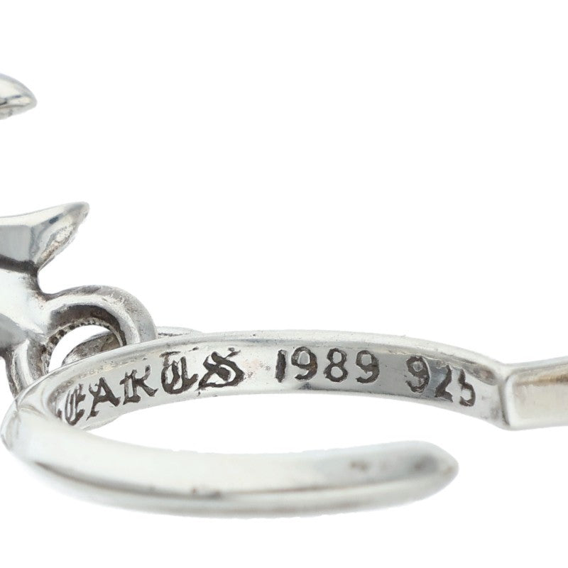 Chrome Hearts Tiny CH Cross Hoop Silver Size ONE SIZE