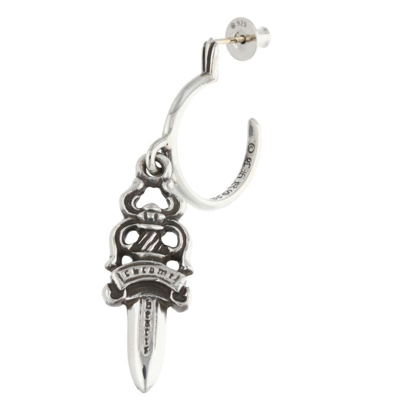 Chrome Hearts #5 Dagger Hoop Silver Earring Size ONE SIZE